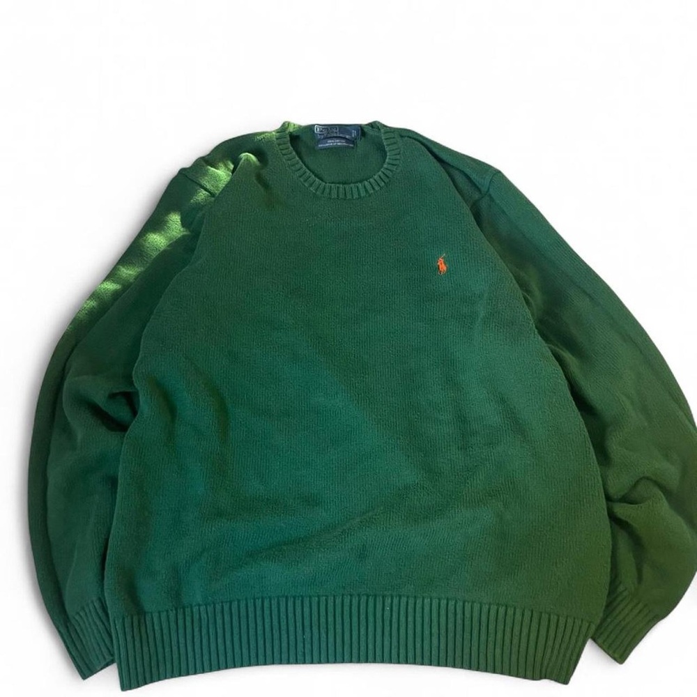 Polo by Ralph Lauren Men's Forest Green Crewneck Sweater